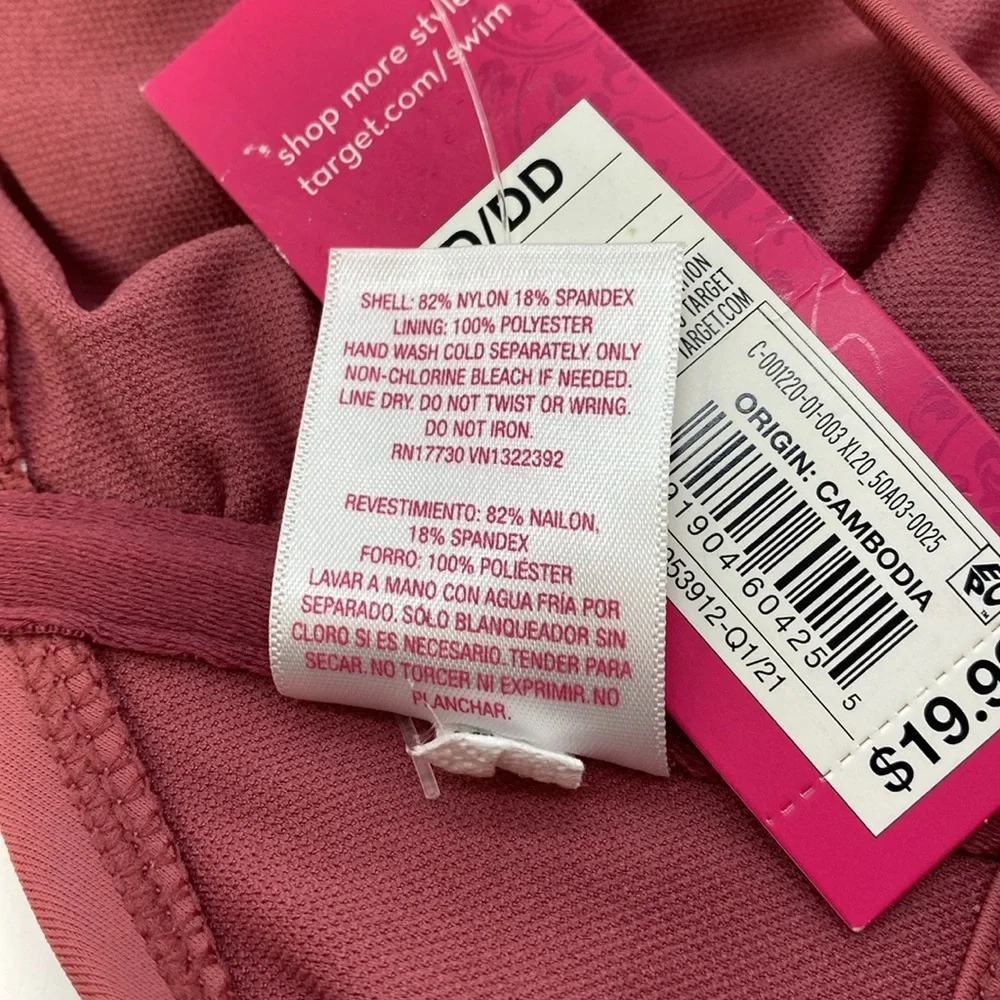 Xhilaration by Target Mauve Bikini Top Sz D/DD NWT - Picture 6 of 6